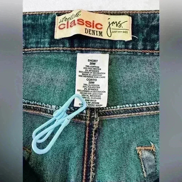 Just My Size Stretch Classic Denim Jeans  Short 20W - Picture 3 of 8